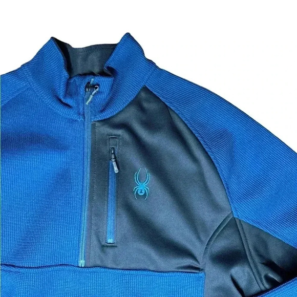 Spyder Men's Half Zip Sweater Gait Knit Pullover Jacket - Picture 3 of 10